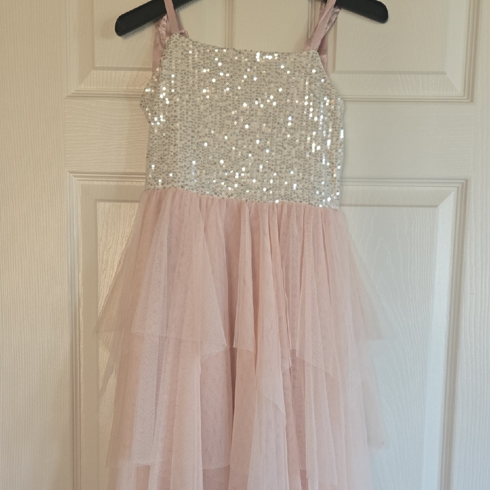 Sparkling Pink Tulle Kids Dress
